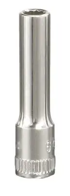Genius Tools 1/4" Dr. 8mm Deep Hand Socket (12-Point) - 235208