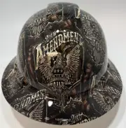 New Full Brim Hard Hat Custom Hydro Dipped RIGHT TO BEAR ARMS 2ND AMENDMENT