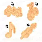 Music - Cookie cutter and embosser stamp set *FREE AUS POST*