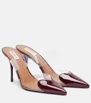 [Alaia] Alaïa Le Caur 90 patent leather and PU mules AU 6.5 burgundy
