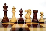 RoyalChessMall -4.1" Pro Staunton Weighted Wooden Chess Pieces Only Set - Golden Rosewood - 4 Queens