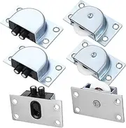 DOITOOL 6pcs Sliding Wardrobe Door Track Kit Patio Door Roller Sliding Door Rollers Castors for Furniture Sliding Wardrobe Door Kit Door Accessories Stainless Steel Sliding Doors