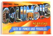 Greetings from Columbus Nebraska FRIDGE MAGNET travel souvenir