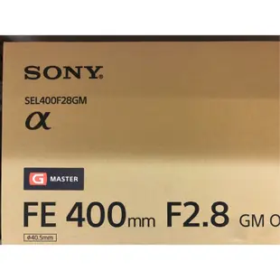 『樂攝屋』現貨 Sony 公司貨 FE 400mm F2.8 GM OSS〔SEL400F28GM〕