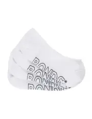 [Bonds] Womens Logo Lightweight Liner Socks 4 Pack in White