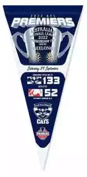 Geelong Cats 2022 AFL Premiers P1 Pennant Score