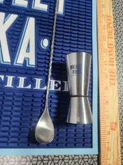 Buffalo Trace Distillery Wheatley Vodka Large 16" Spoon Jigger Bar Rail Mat
