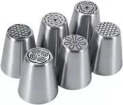 Icing Piping Nozzles, Stainless Steel Pastry Frosting Nozzles Piping Tip Set Flo