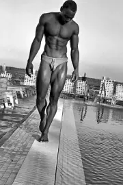 [K101] Handsome Man Cute Male Model Showing Off Body Physique Art Photography