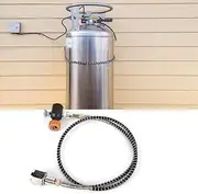 CHICIRIS Soda Hose CO2 Adapter Hose, 36in W21.8-14 Spring Hose CO2 Adapter Kit with Release Valve Gold ASA for SodaStreams
