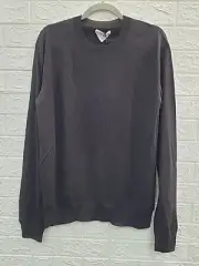 New Bottega Veneta Pullover Fine Wool Crewneck Stitched Black Jumper Size Medium