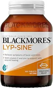 Blackmores Lyp-sine | Relieves Symptoms of Facial Cold Sores| Supports Immune System Health | 100 Tablets