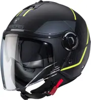 Caberg Riviera V4 X Geo Jet Helmet, black-yellow, Size S for Men Black Yellow