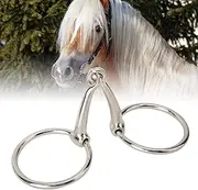 EVTSCAN Iron Horse Snaffle Bit with Hollow Joint for Riding Supplies