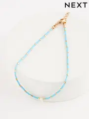Blue Beaded Anklet (B53530) | $16