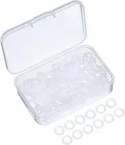 200 Pieces O Ring Keyboard Clear Rubber O Rings Keyboard Dampeners with Plastic Storage Box for MX Switch Keyboard and Mechanical Keyboard Keys