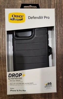 ⭐NEW⭐ Otterbox Defender Series Case for Apple iPhone 14 Pro Max - Black 77-88717