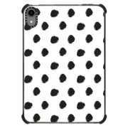 iPad mini (6th gen) iPad Impact Case Black white hand painted watercolor polka dots