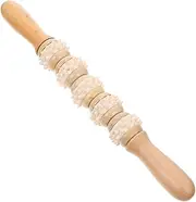 Wooden Rolling Wheel Ergonomic Body Massage Tool Durable Material Promotes Relaxation for Use