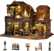 Flever DIY Dollhouse Kit with Furniture & Glass Cover, Creative Twilight Room