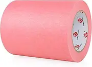BOMEI PACK 6'' Wide Painters Tape, Pink Painting Tape 60 Yards, 3D Printing Tape, Wide Masking Tape for Painting, Craft Art, Label, Packing, Office, School, Home (6'' x 60 Yards)