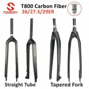 26ER MTB Bike Straight/Tapered Rigid Fork Carbon 1-1/8" 27.5/29 Disc Brake Fork