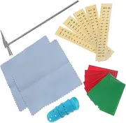 Abaodam Complete Thumb Piano Accessory Kit Musical Instrument Accessory Set Cleaning Cloth Tuning Hammer Random Color