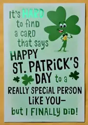 Happy Patrick's Day Large Format Greeting Card (+ Envelope 5.5x8").