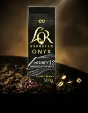 L’OR Onyx Coffee Beans 3 x 500g of Intensity 12 Dark & Intense Espresso