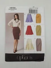 Vogue Sewing Pattern 8750 V8750 Misses Fitted Skirt +Pattern Size 12-20 NEW