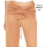NWT Forever 21 Foldover Pants Women’s Size Large Camel