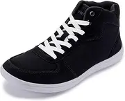 [WHITIN] Women's High-Top Canvas Minimalist Barefoot Shoes + Wide Toe Box + Zero Drop