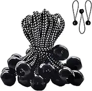 Garden Expert Ball Bungee Cords 6 Inch - 25 PCS Bungee Balls with Elastic String Heavy Duty Tarp Tie Down Strap for Shade Cloth, Camping, Tents, Cargo, Holding Wire and Hoses