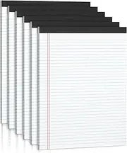 Note Pads A4 Legal Pad, 6 Pack White Notepads A4 Writing Pads, Double-Side Printed Lined Paper College Ruled White Legal Note Pad 30 Sheets Per Writing Paper Line Pads for School, Home, Office
