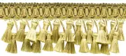 Two Tier Tassel Fringe Trim, Color# 4875 - Canary Gold [Sold By The Yard]