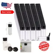 75ml Black Plastic Spice Containers - 100 Pcs Set with Flip Top for Easy Use