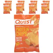 Quest Nutrition, Tortilla Style Protein Chips, Nacho Cheese, 8 Bags, 1.1 oz (32 g ) Each