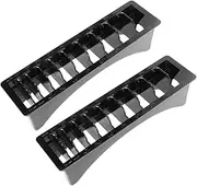 CRILSTYLEO 2pcs Limit Comb Storage Rack Hair Curlers Hair Tool Organizer Barber Guards Storage Clipper Case Dryer Holder Pour Nail Polish Organizer Trimmer Guide Comb Organizer Grip Abs Black