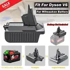 Adapter For Milwaukee M18 18V Battery Convert To Dyson V6 DC58 DC59 SV09 Animal