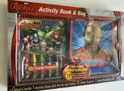 NIB Marvel Avengers Activity Book and Bag Set (7pc Set) Novelty Take Along Bag