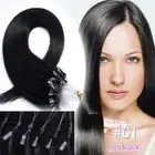 200S THICK Russian Real Remy Hair Extensions Tips Loop Micro Ring Beads Link US