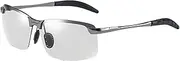Transition Safety Glasses, Color Changing Glasses, Fishing Accessories, Outdoor Eyewear, Anti Glare Polarized Driving Goggles for Fishing