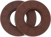 X AUTOHAUX Universal Oil Seal TC Seal Ring Rotary Shaft Seal 35x72x10mm High Pressure FKM Rubber Brown 2 Pcs