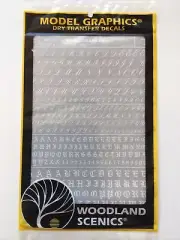 Woodland Scenics HO Scale Decal MG757: Script & Old English GOLD 3/16”, 5/16”