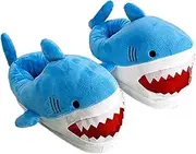 [Generic] Creative shark plush slippers, comfortable couple shoes, cartoon thick-soled animal soles, novel fluffy home shoes, soft and comfortable, suitable for winter Christmas home men and women.