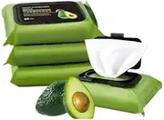 LESIGE Avocado Moisturizing Deep Cleasing Wipes || Makeup Remover Facial Wipes || Cucumber & Vitamin E Makeup Remover Wipes Hydrating, Refreshing, Soothing (Pack Of 1) (Makeup Wipes)
