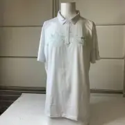 TRAVIS MATHEW Round It Up Short Sleeve Golf Polo Men's Size XL White
