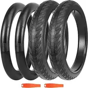 BALINGE 1/2 Pack 26x3.0 Fat Bike Tires ebike Tires with Tubes MTB Heavy Duty Wear-Resistant E-Bike Mountain Snow Bike Tire 26 x 3 Fat tire，Black