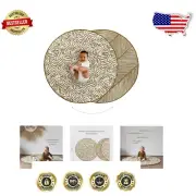 Multifunctional Sand Castle 48'' Organic Cotton Play Mat for Infants & Toddlers