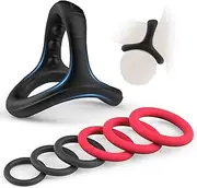 Silicone Rings Set with 7 Different Sizes Cock Rings for Erection Enhancing, Long Lasting Stronger Men Sex Toy, Strechy Adult Sex Toys for Men or Couple